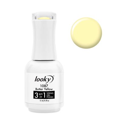 Looky Gel Polish 3 in 1 #1087 Butter Yellow (Macaron Collection)